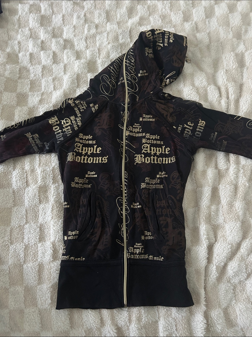 Hooded Jacket with Text Print